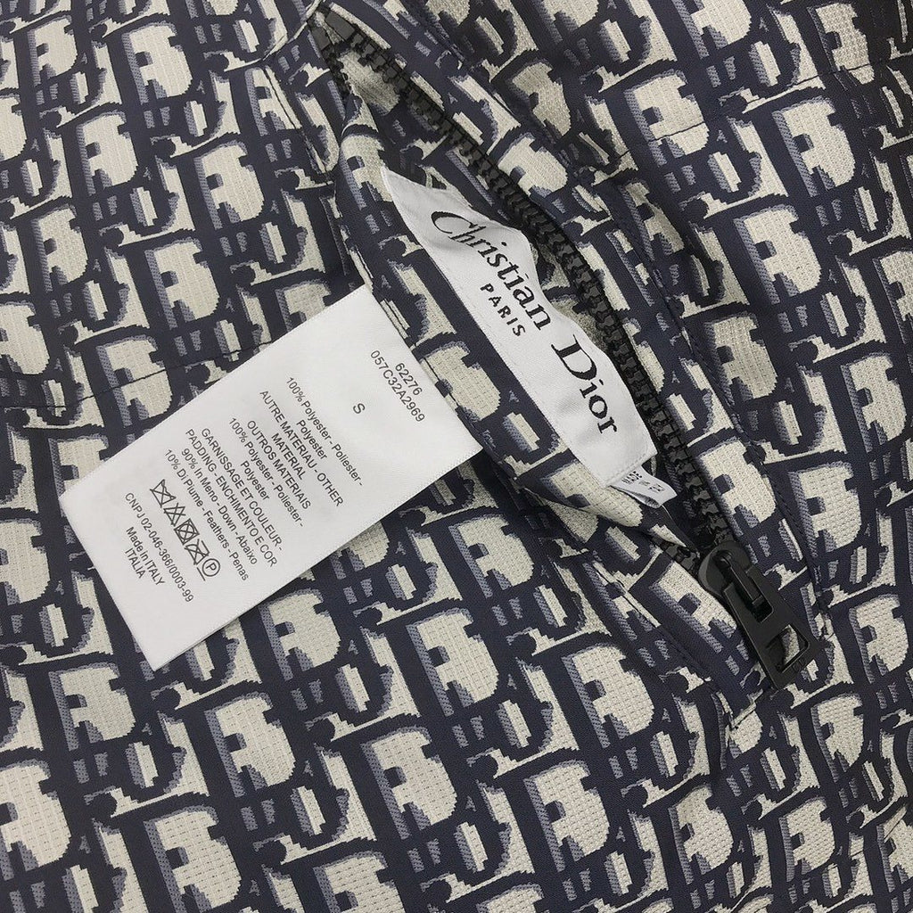 Dior Reversible Hooded Monogram Puffer Jacket — neck_label