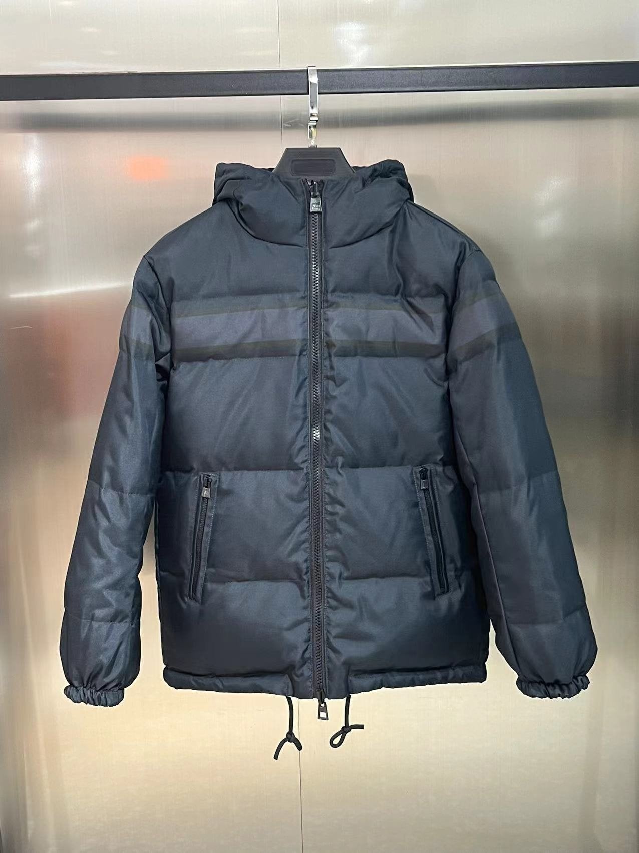 Dior Reversible Hooded Monogram Puffer Jacket — front