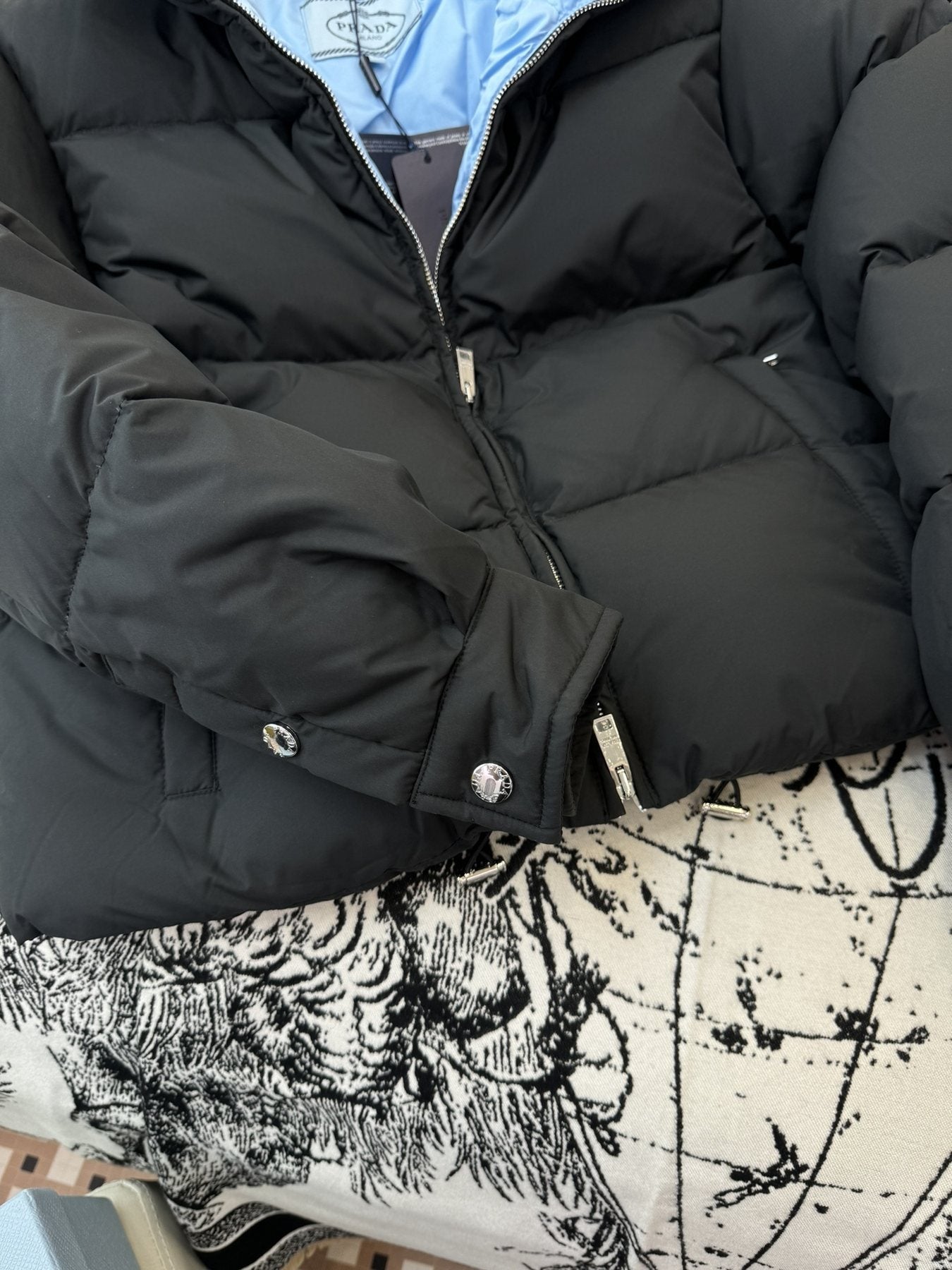 Prada Reversible Quilted Puffer Jacket — detail