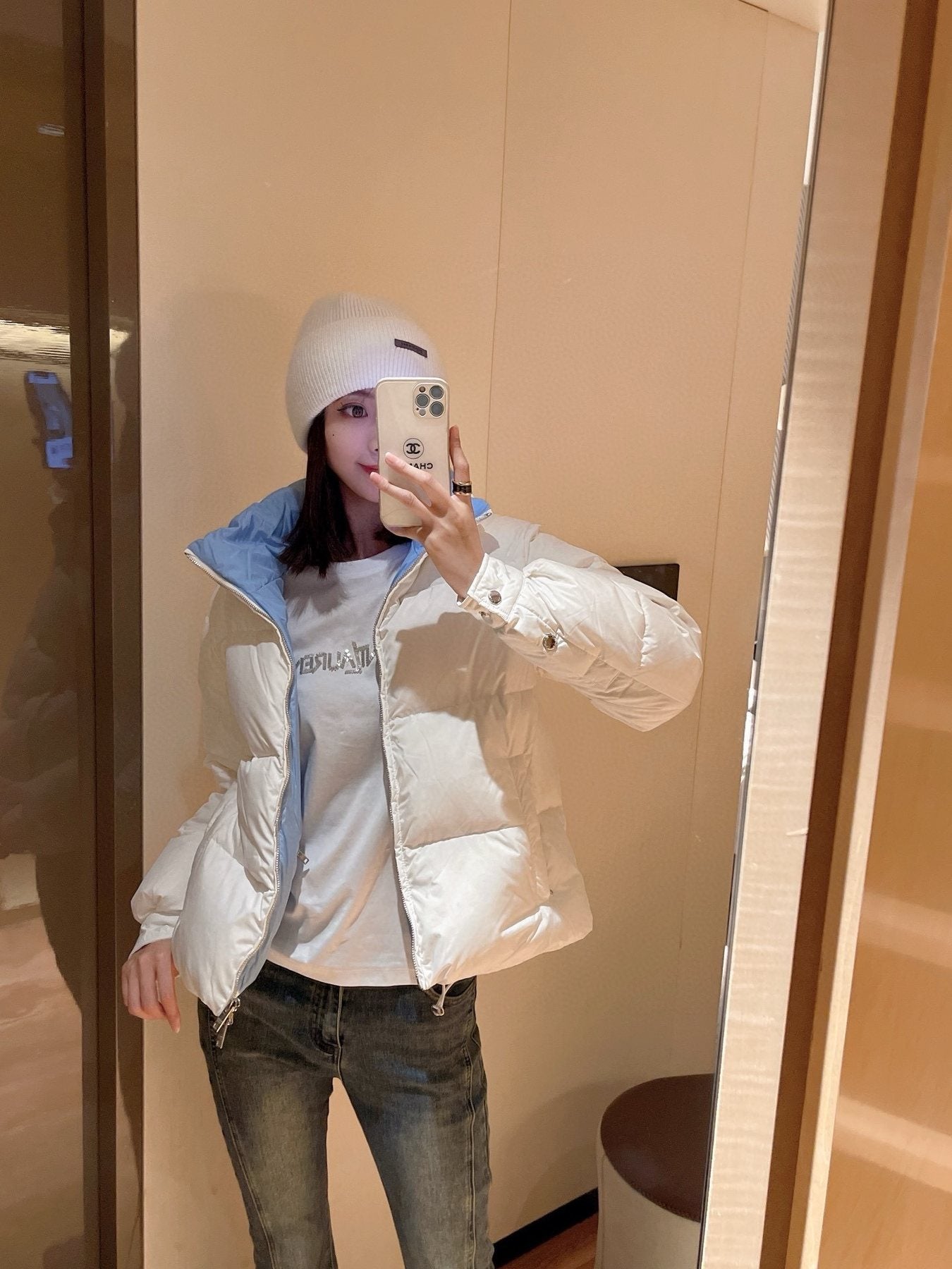 Prada Reversible Quilted Puffer Jacket — context