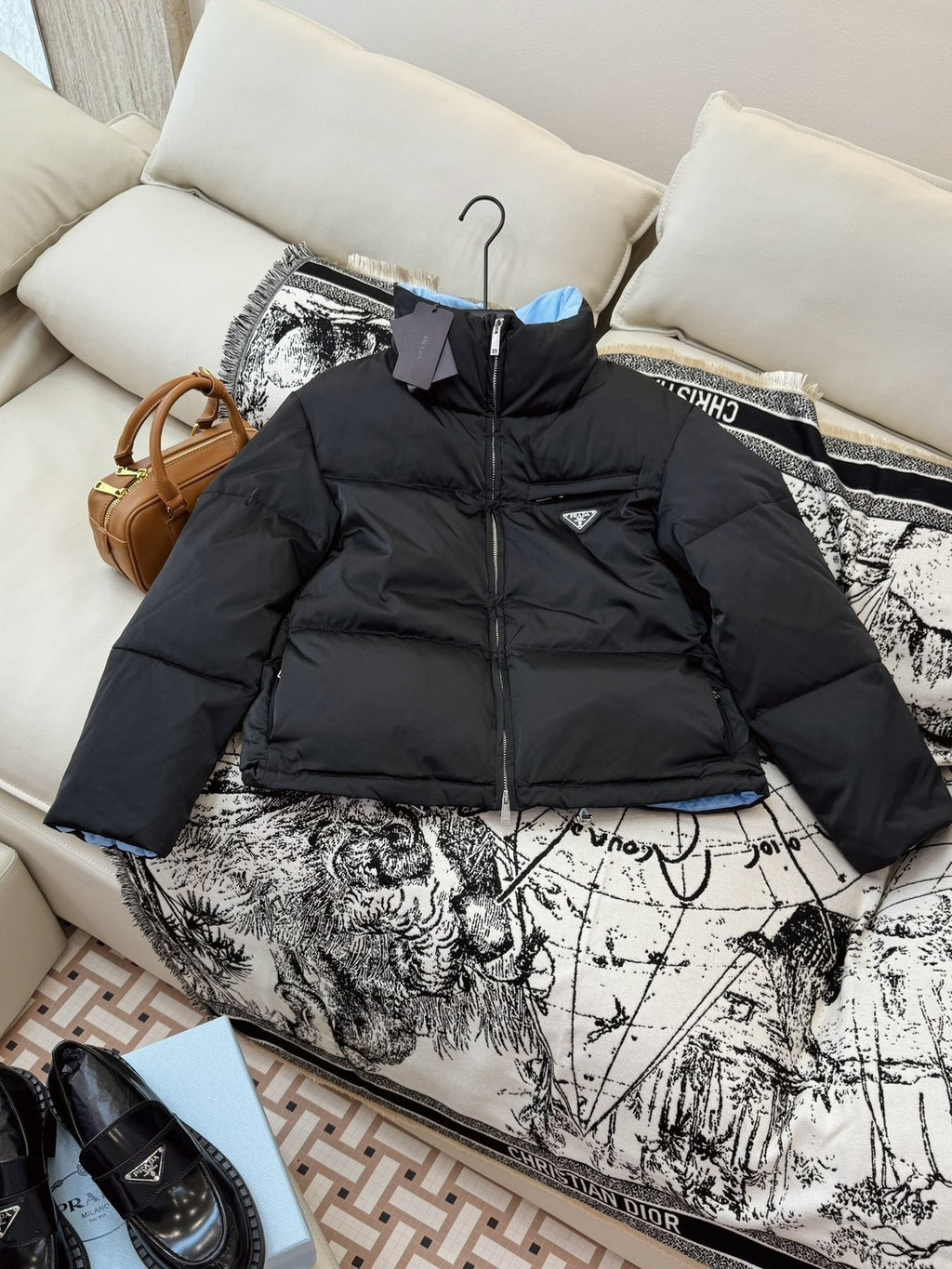 Prada Reversible Quilted Puffer Jacket — context