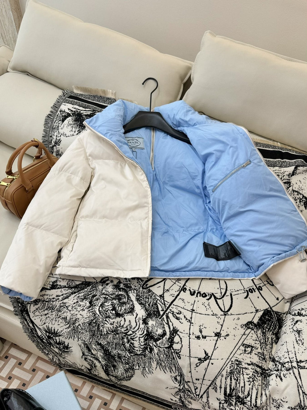 Prada Reversible Quilted Puffer Jacket — detail