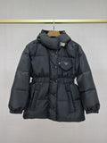 Prada Hooded Gathered-Waist Puffer Jacket — hero
