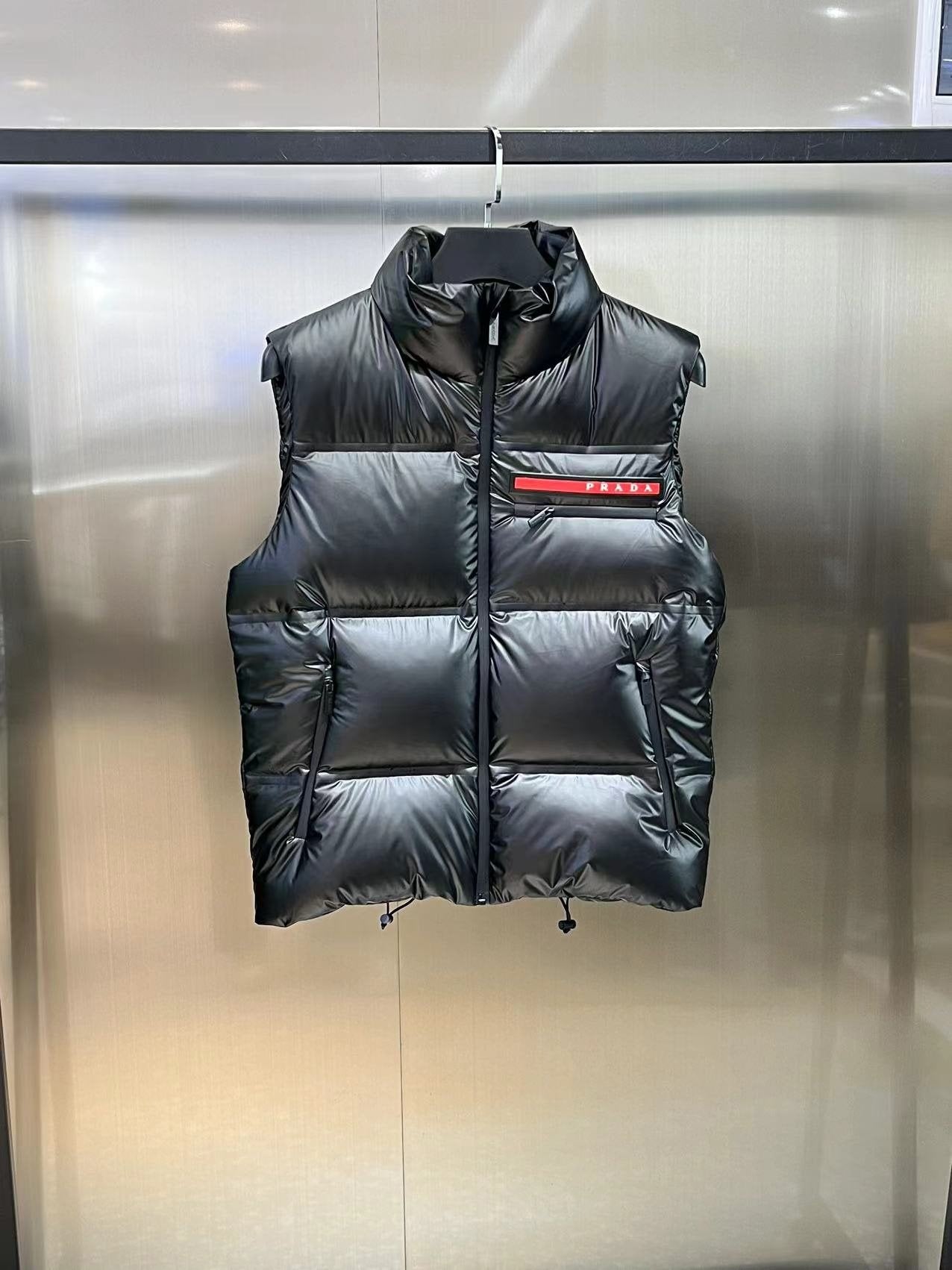Prada Black Quilted Down Vest — hero