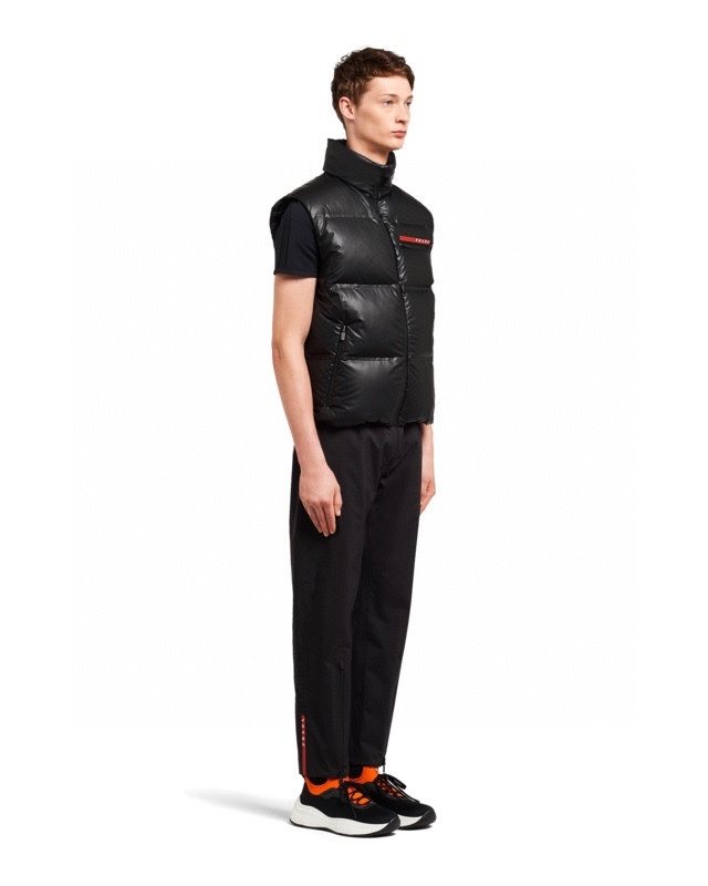 Prada Black Quilted Down Vest — side