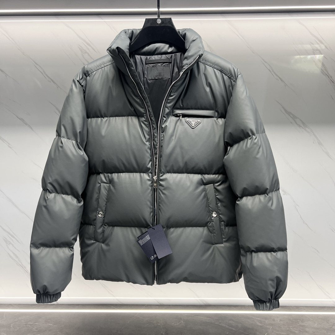 Prada Quilted Stand-Collar Puffer Jacket — front