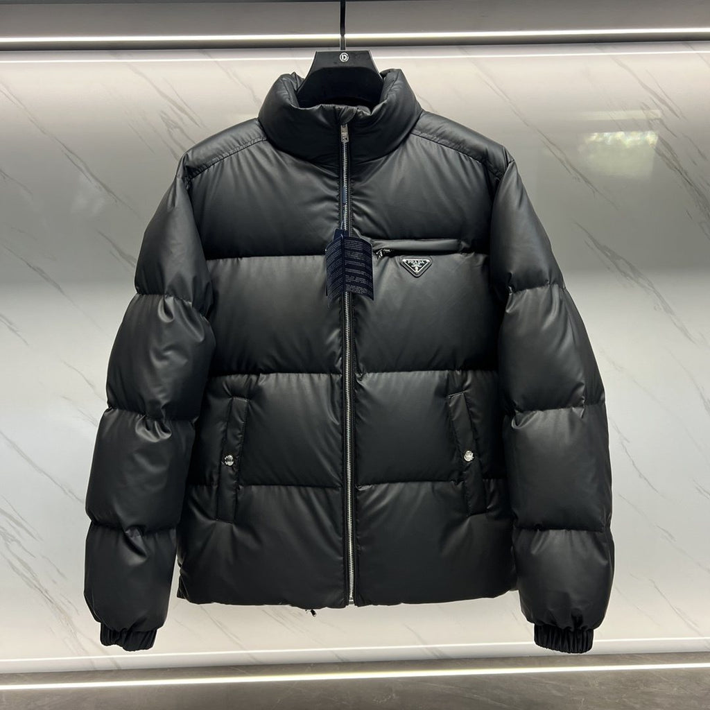 Prada Quilted Stand-Collar Puffer Jacket — front
