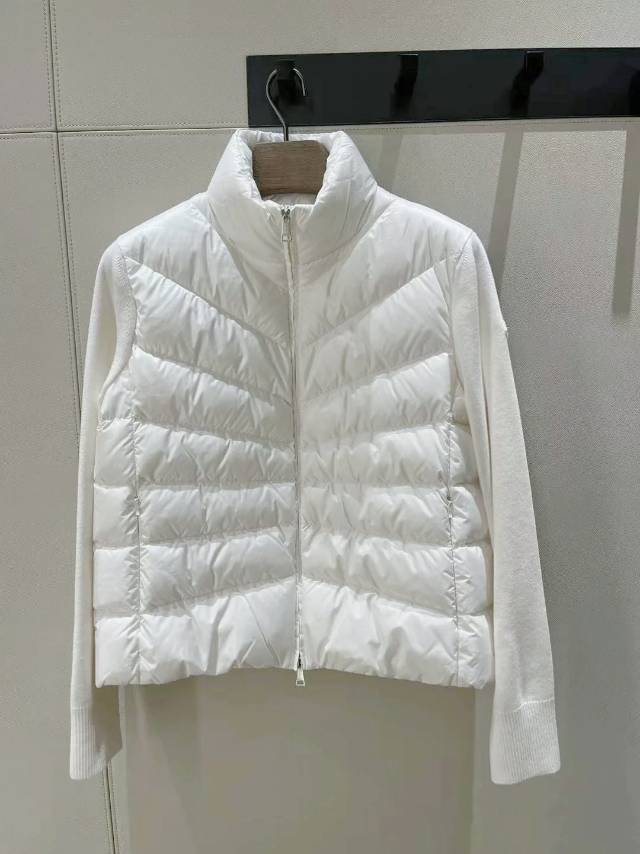 Moncler Quilted Knit Sleeve Down Jacket — hero