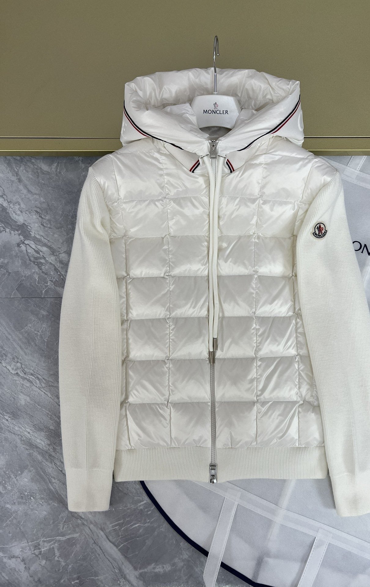 Moncler Quilted-Front Hooded Zip Jacket — hero
