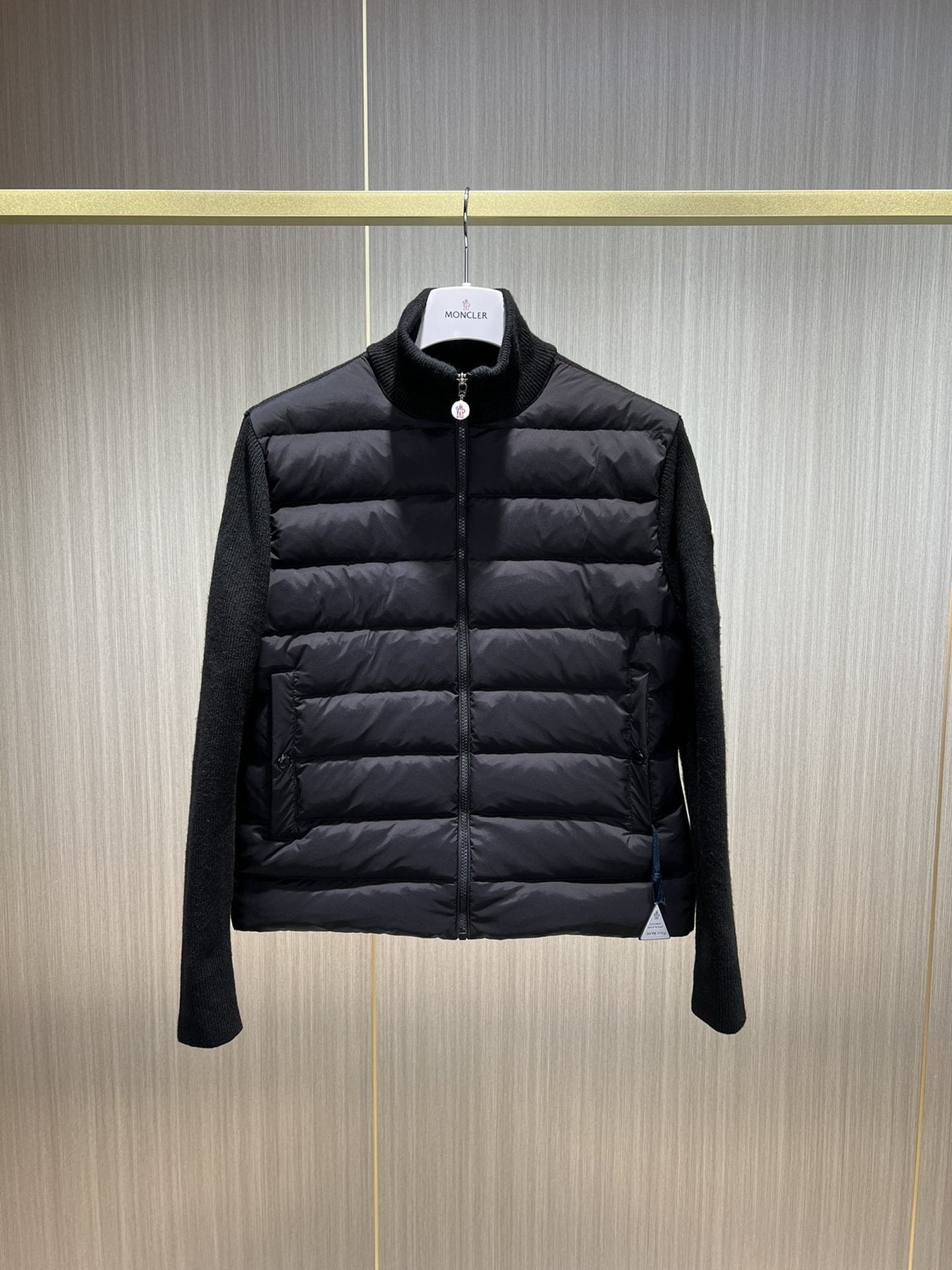 Moncler Sweater Sleeve Down Jacket — front