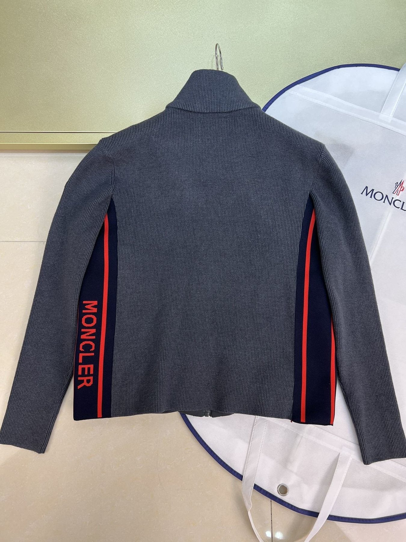 Moncler Sweater Sleeve Down Jacket — detail
