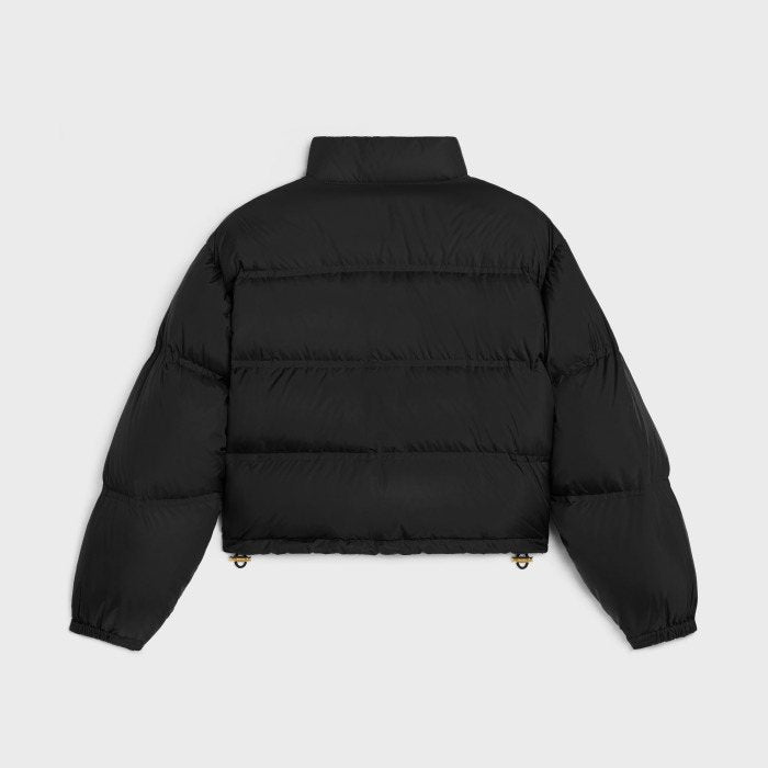 CEL*NE Down Coat Cropped Quilted Puffer Coat — back