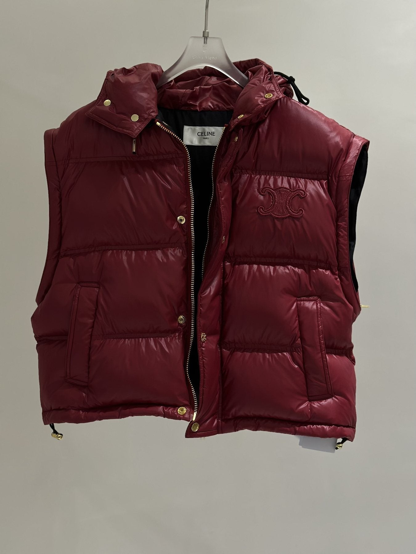 CEL*NE Down Coat Women's Convertible Hooded Puffer Coat — detail
