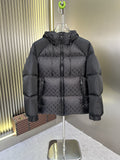 LV Hooded Monogram-Panel Puffer Coat — hero