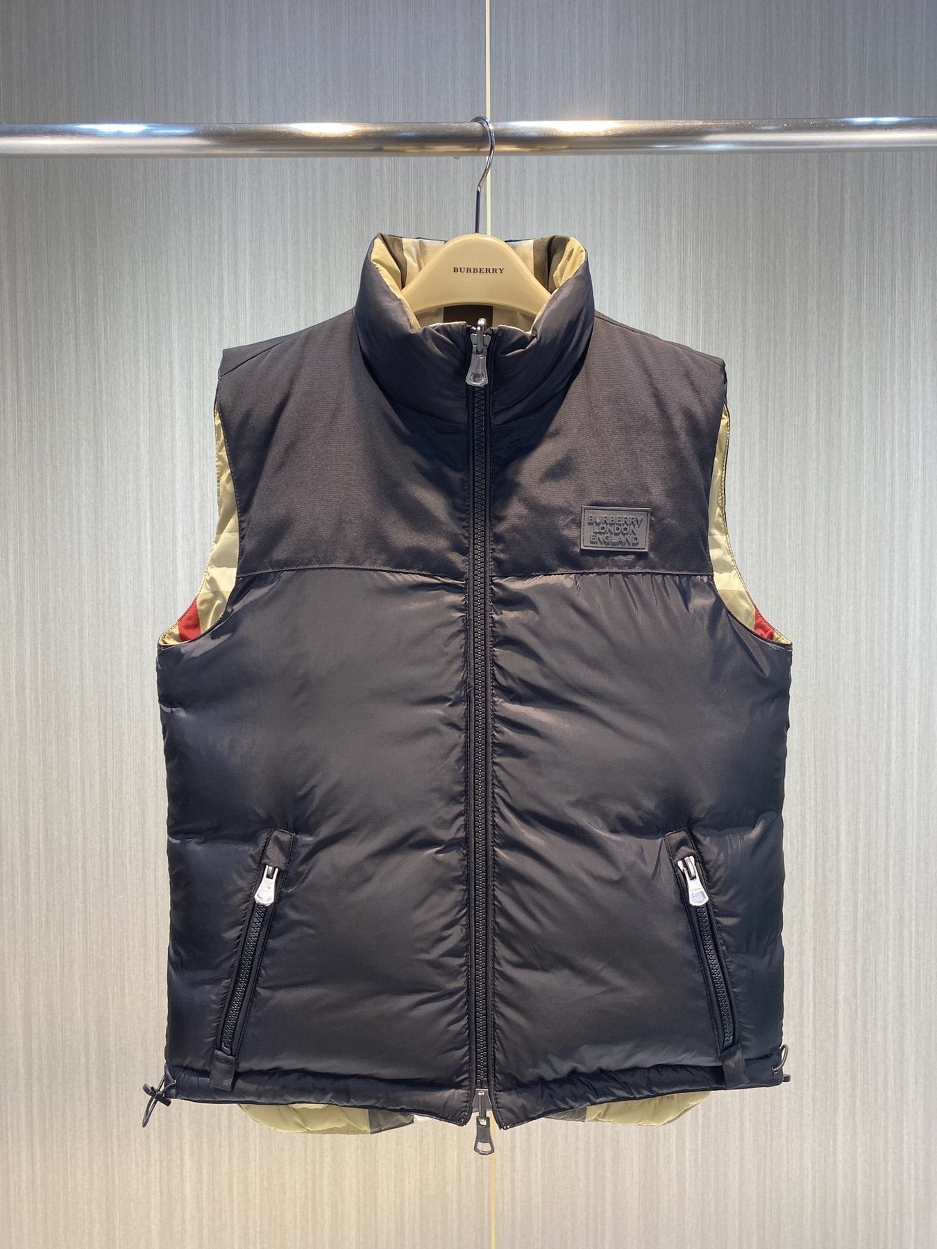 Burberry Reversible Check Quilted Vest — front