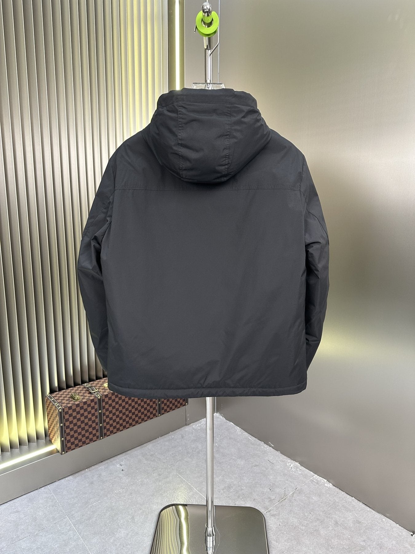Zegna Hooded Short Down Coat — back