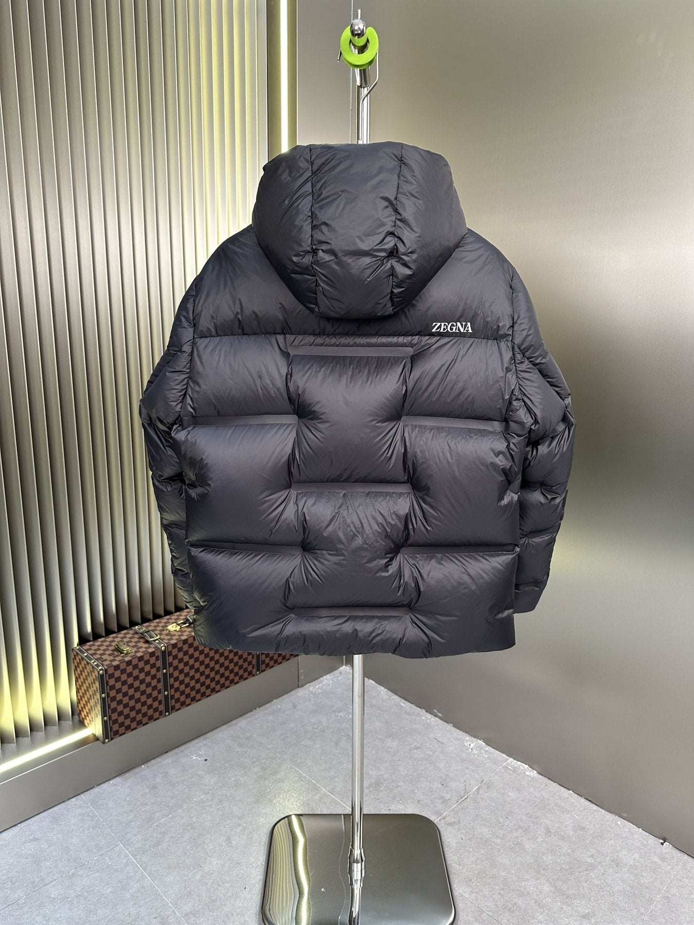 Zegna Hooded Quilted Puffer Coat — back