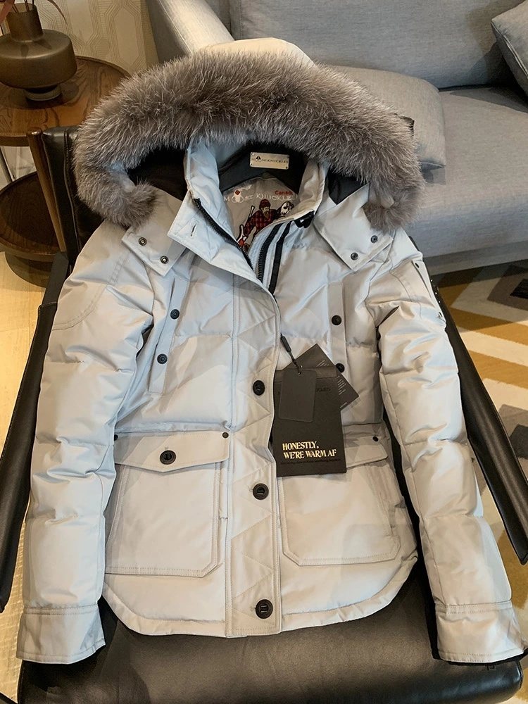 Moose Knuckles Women's Fur-Trim Hood Puffer Jacket — hero