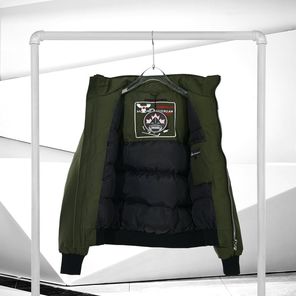 Moose Knuckles Fur-Trim Hooded Puffer Jacket — detail