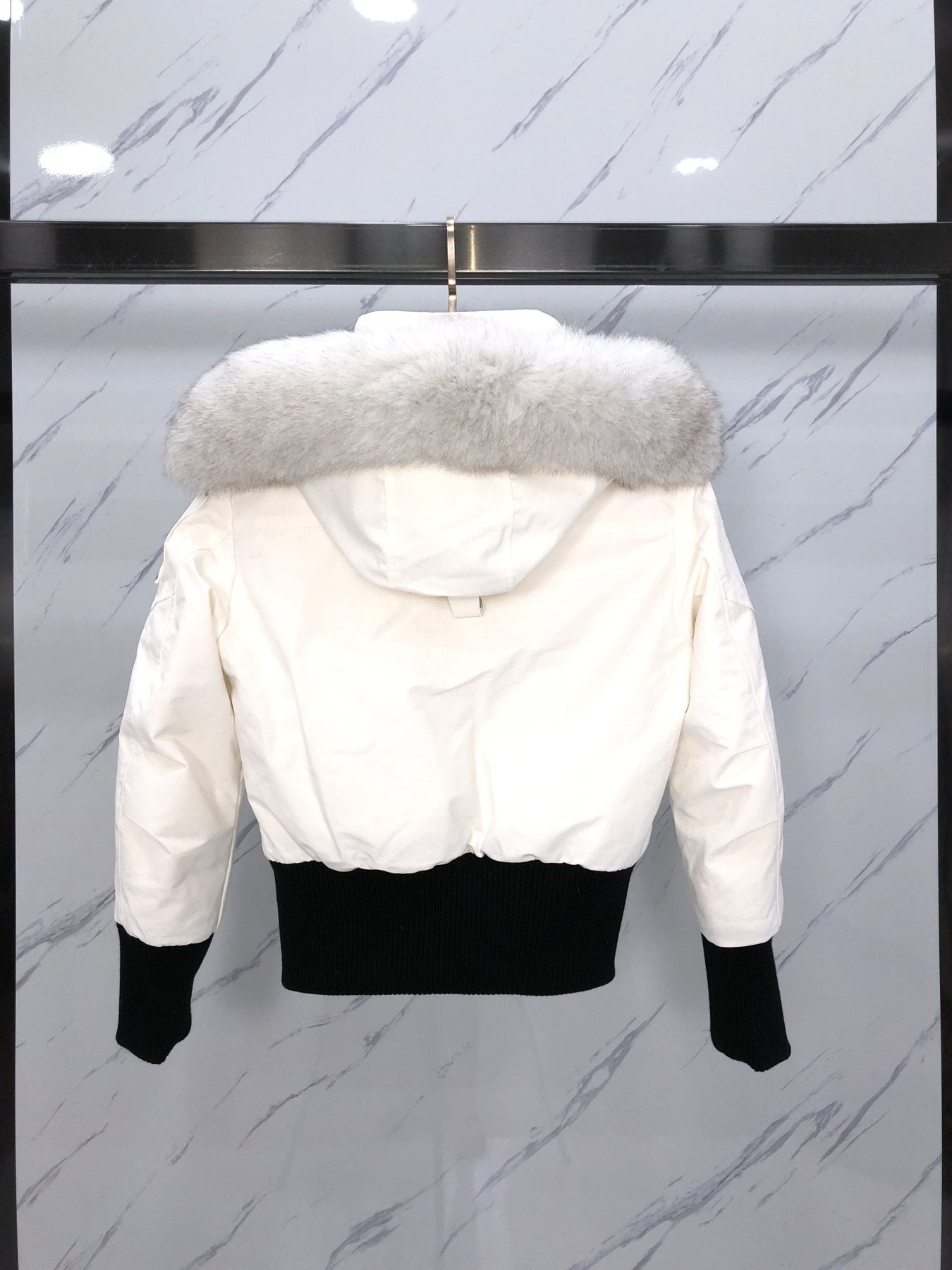 Moose Knuckles Women's Fur-Trim Hooded Puffer Jacket — back