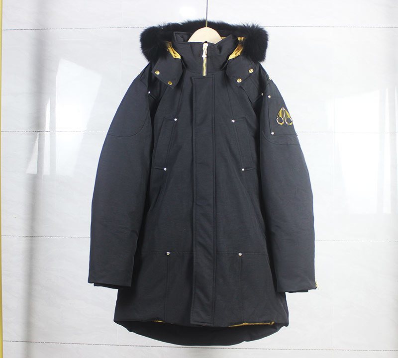 Moose Knuckles Gold-Tone Hardware Hooded Long Parka — front