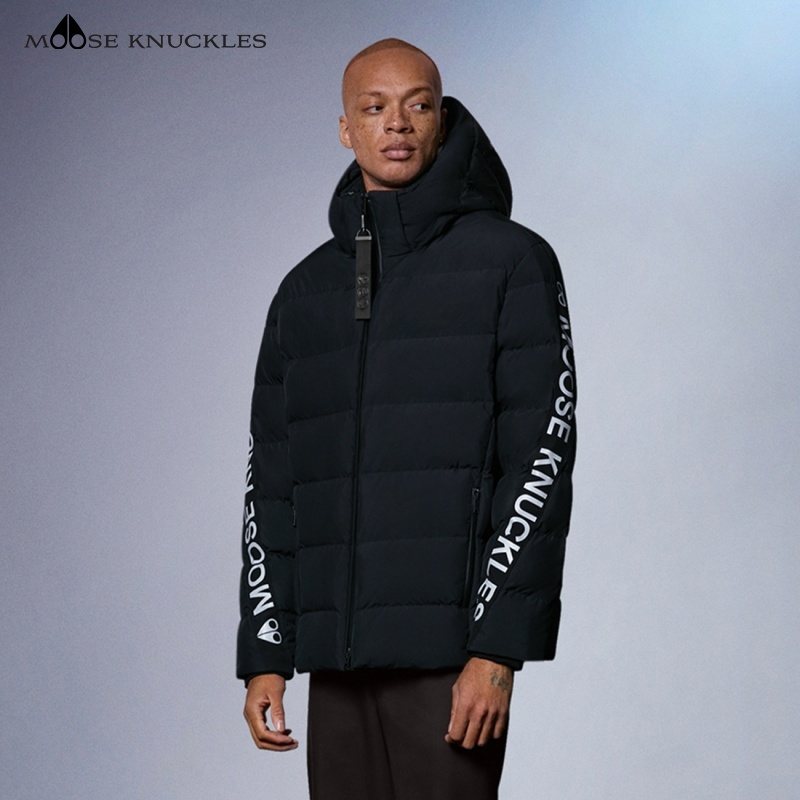Moose Knuckles Hooded Puffer Jacket — context