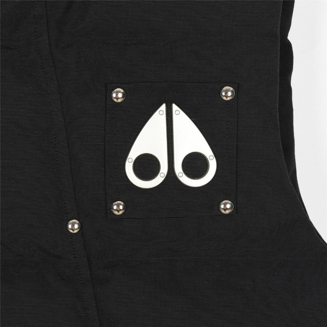 Moose Knuckles Quilted Down Vest — fabric_closeup
