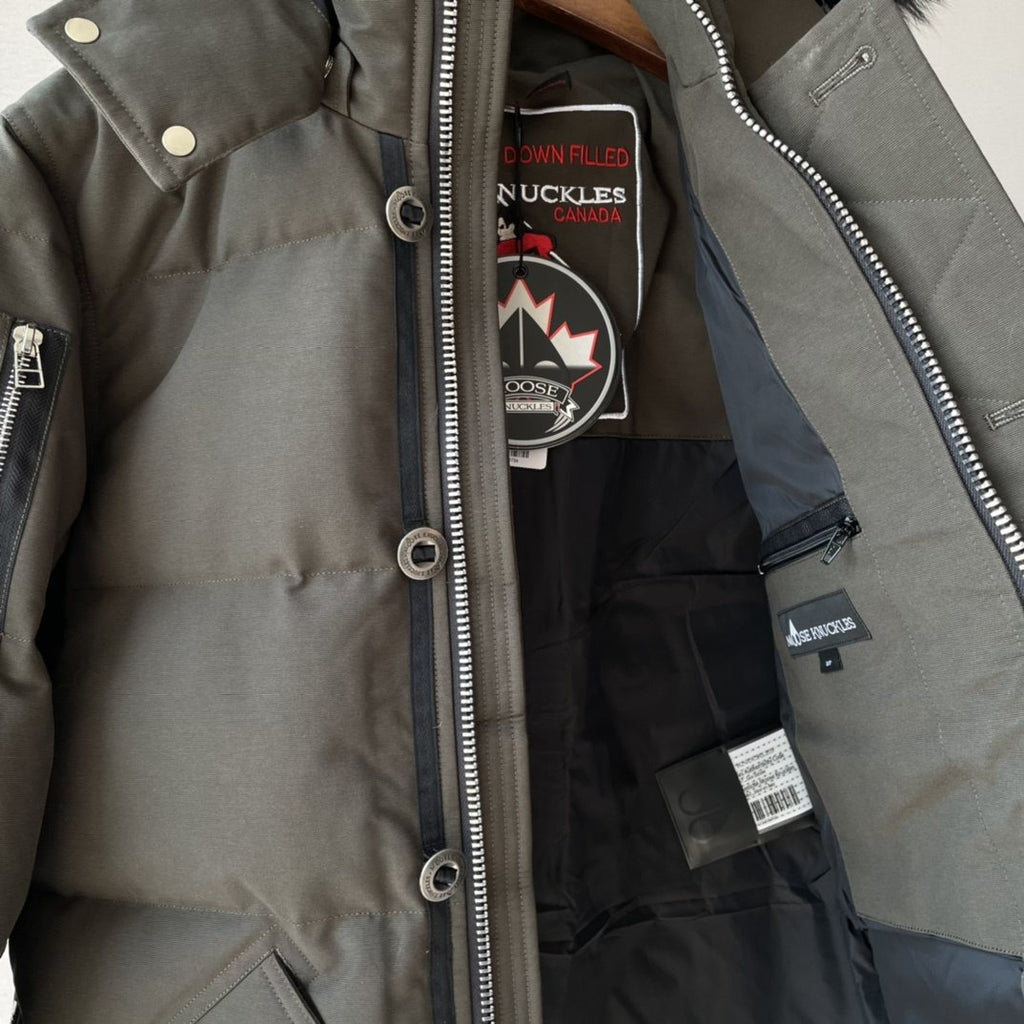 Moose Knuckles Fur-Trim Hooded Puffer Jacket — detail