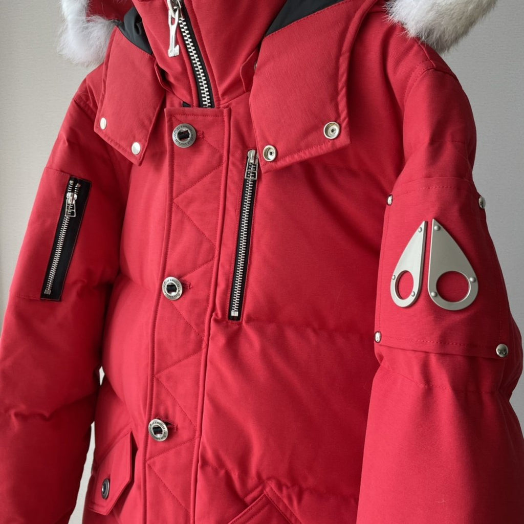 Moose Knuckles Fur-Trim Hooded Puffer Jacket — detail