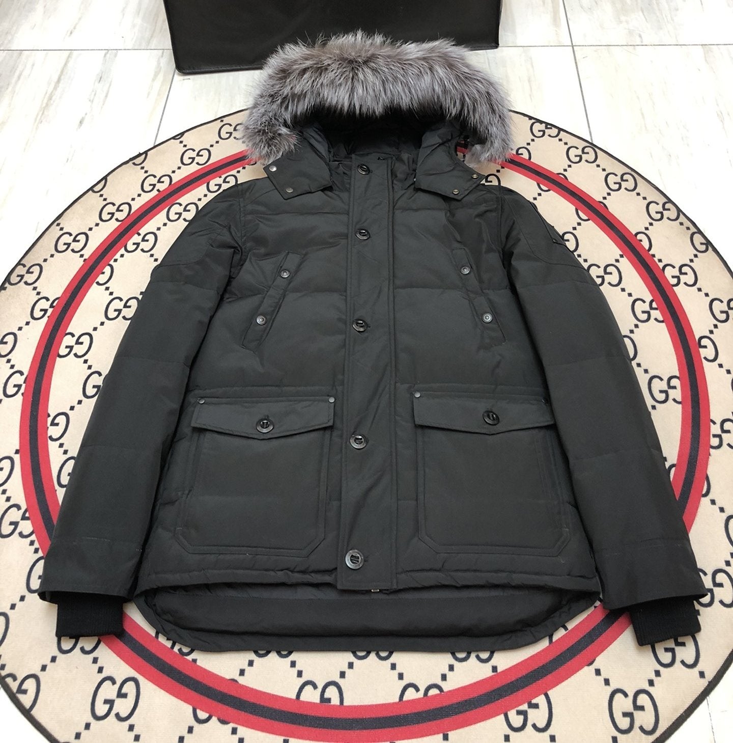 Moose Knuckles Fur-Trim Hooded Puffer Jacket — front
