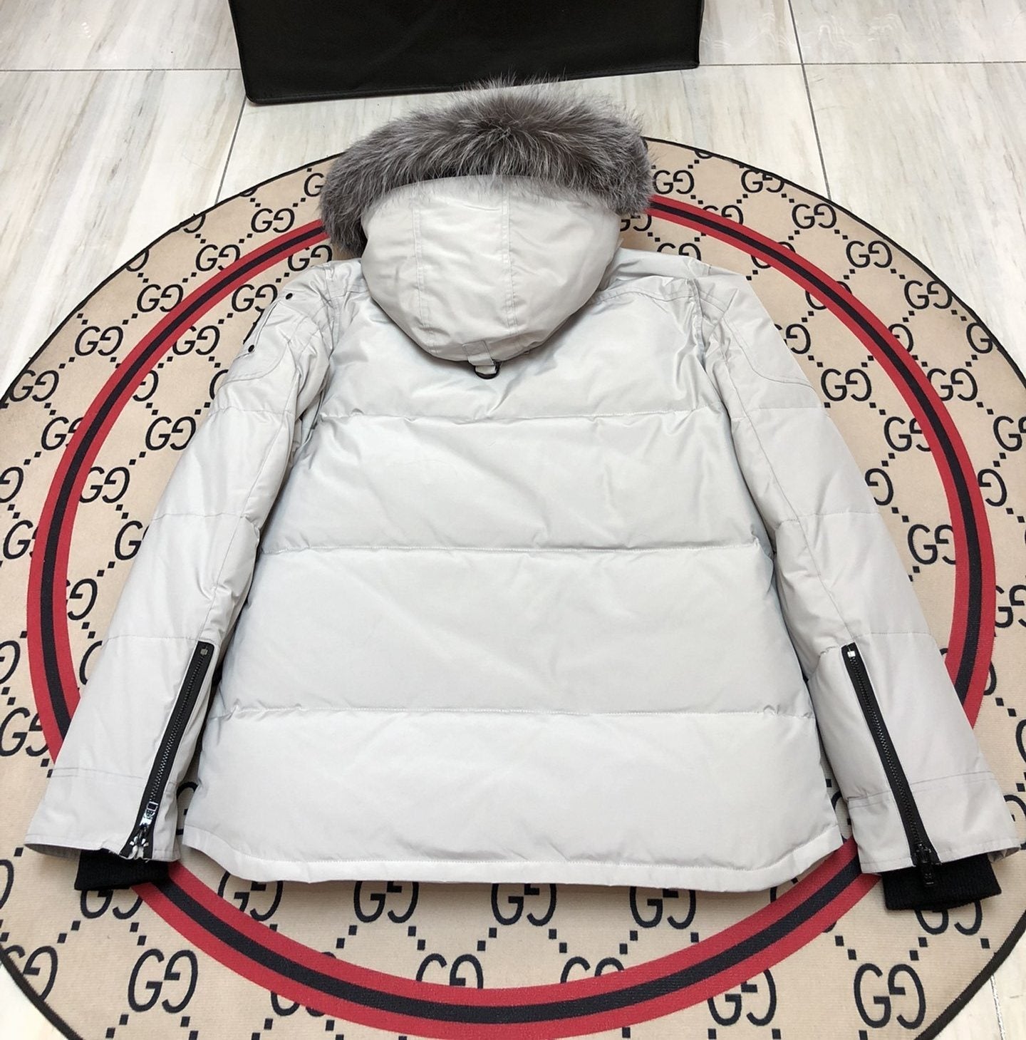 Moose Knuckles Fur-Trim Hooded Puffer Jacket — back