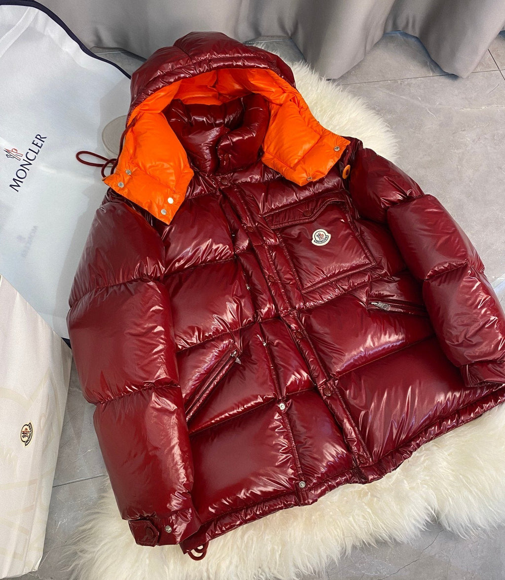 Moncler Glossy Convertible Puffer Coat — side
