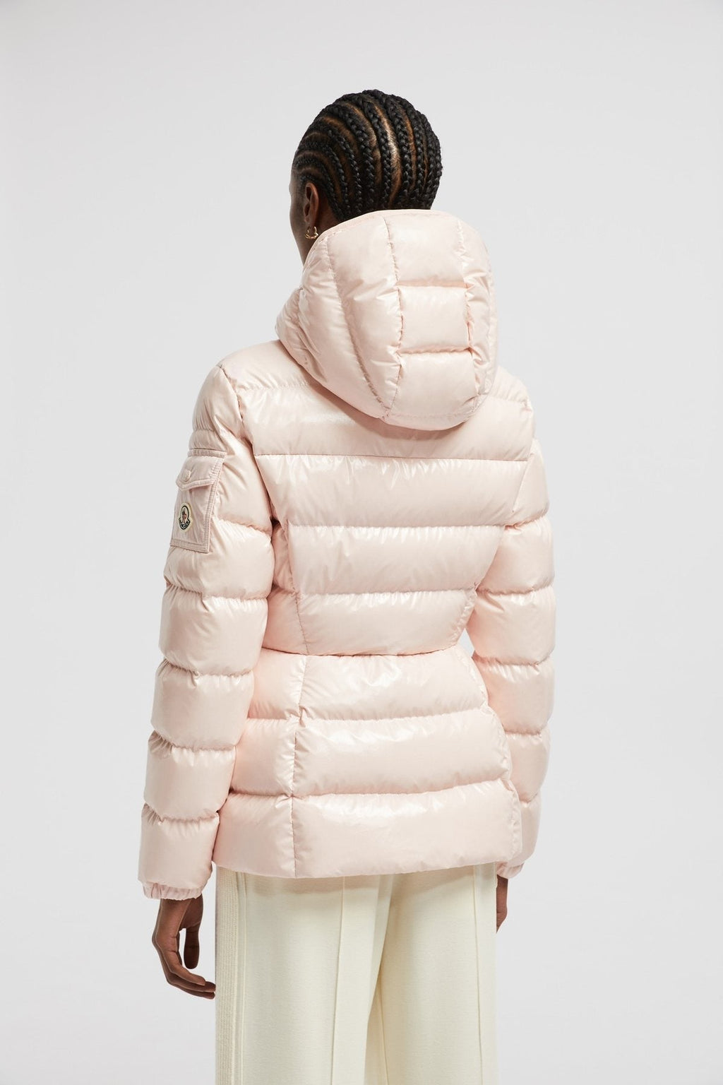 Moncler Women's Hooded Glossy Puffer Coat — back