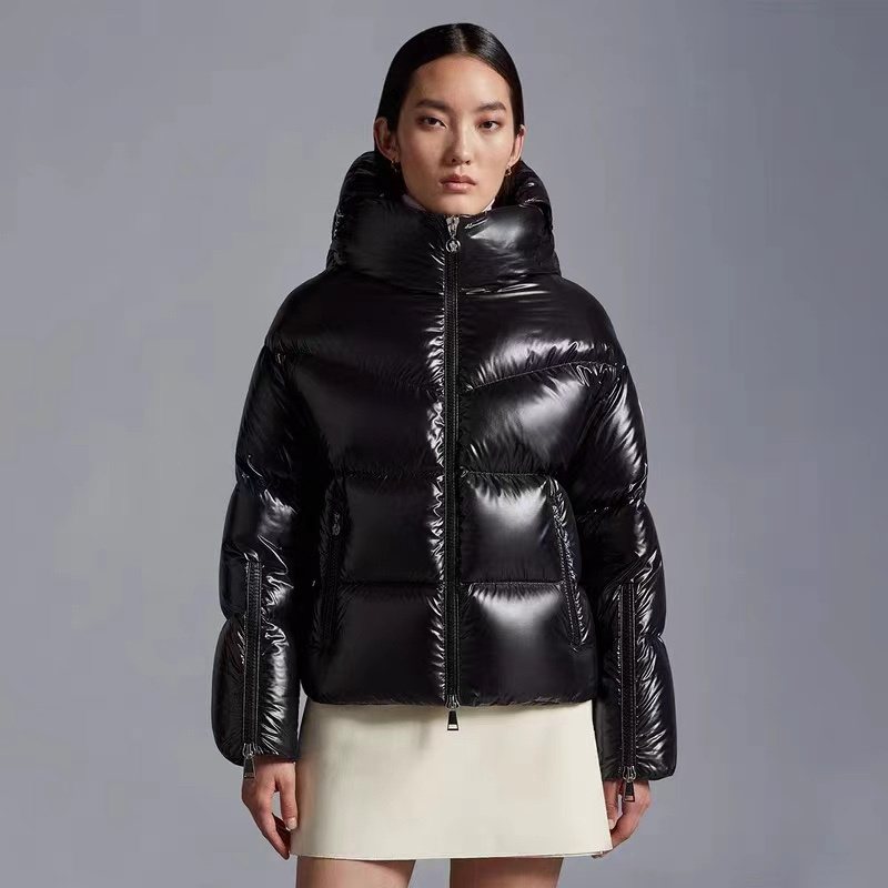 Womem Moncler coat Women's Glossy Hooded Puffer Jacket — hero
