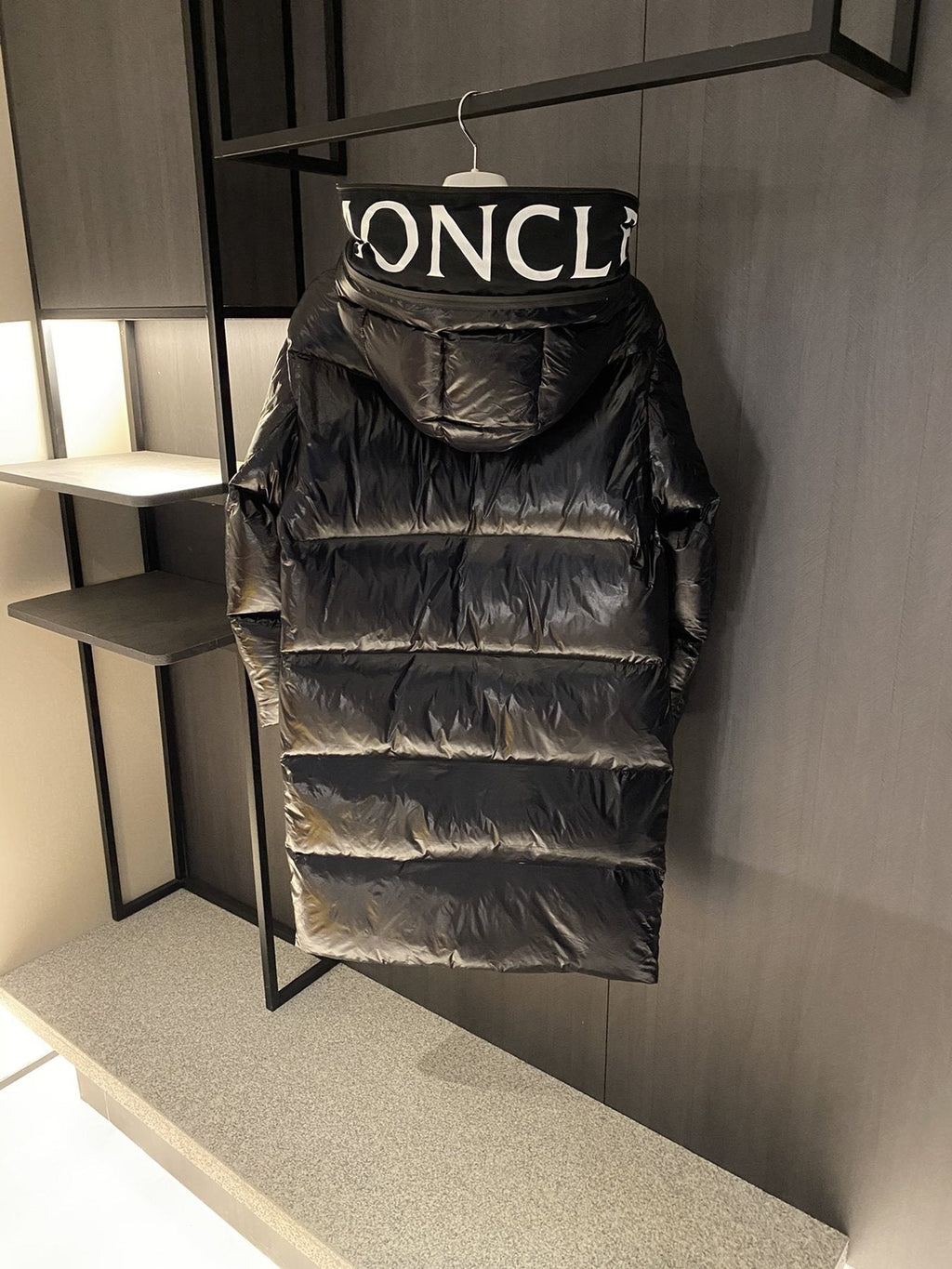 Womem Moncler coat Hooded Quilted Long Down Jacket — back