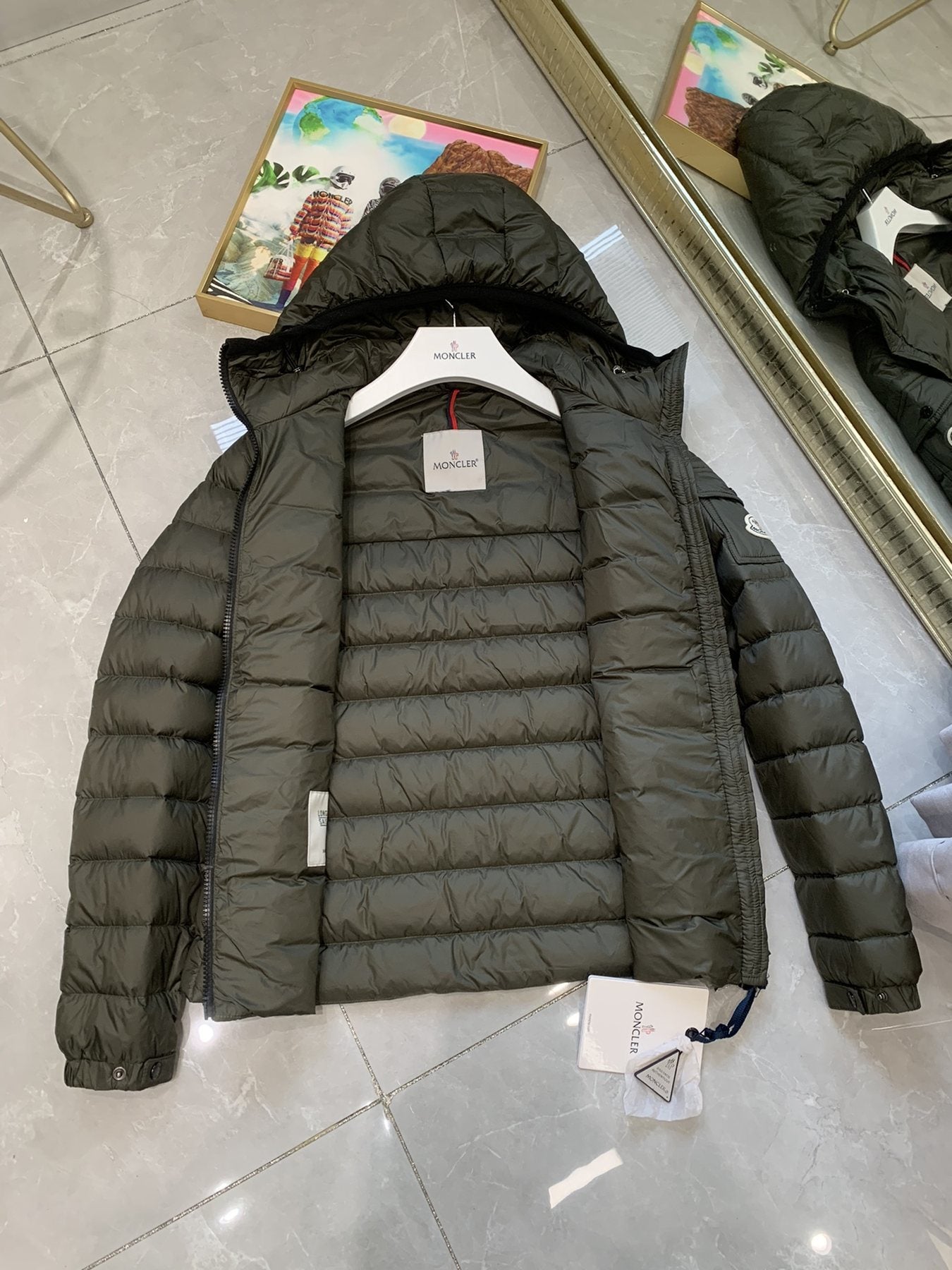 Moncler Hooded Quilted Puffer Coat — back