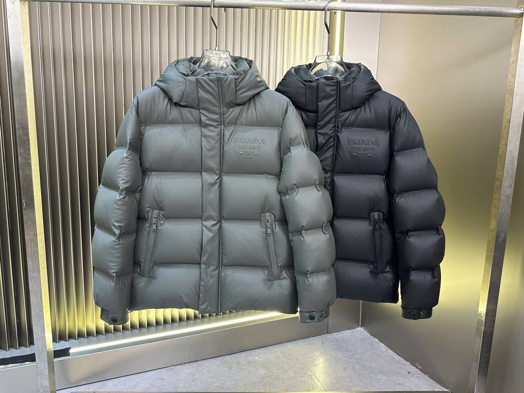 Prada Hooded Puffer Jacket — comparison