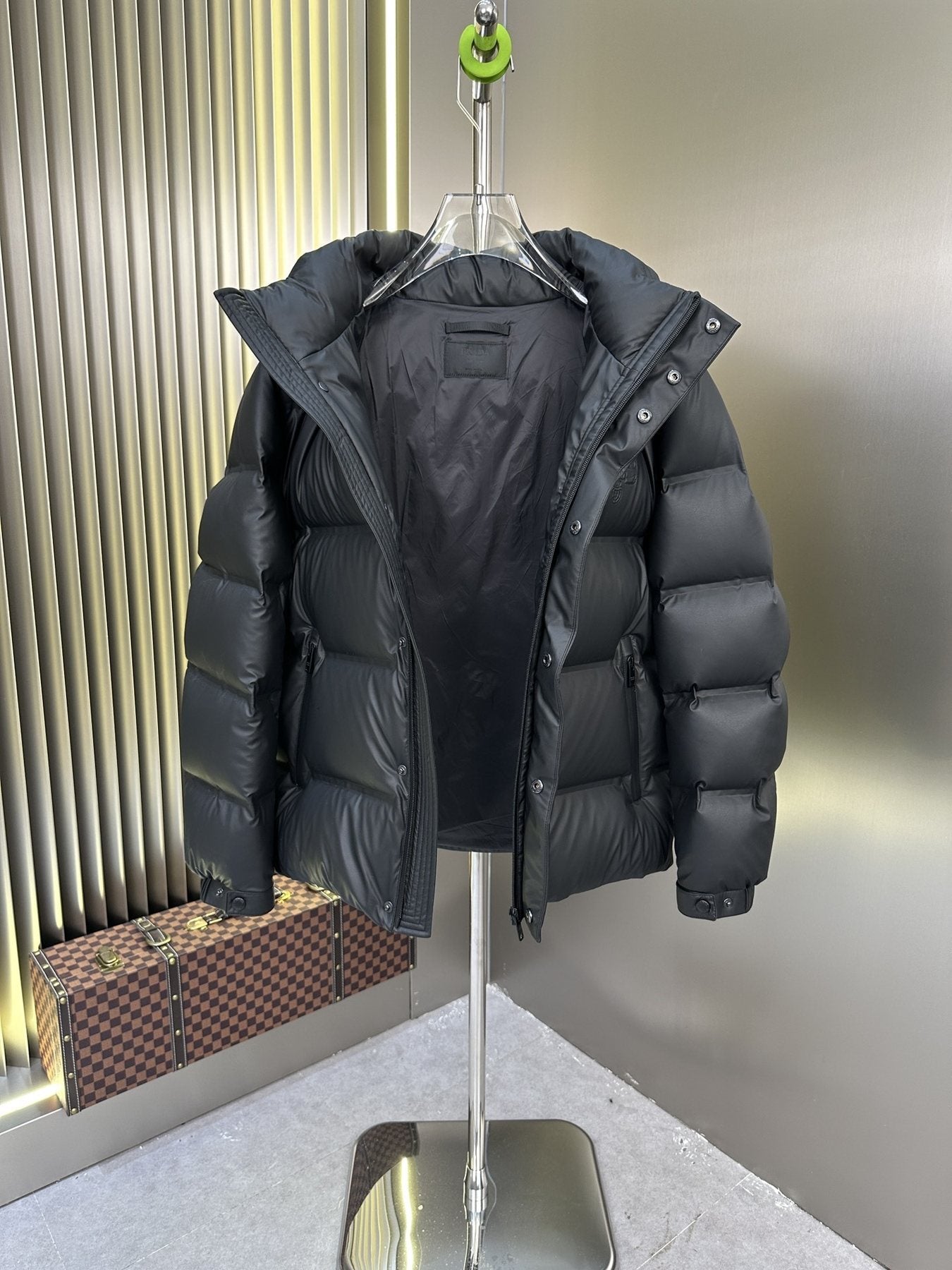Prada Hooded Puffer Jacket — detail