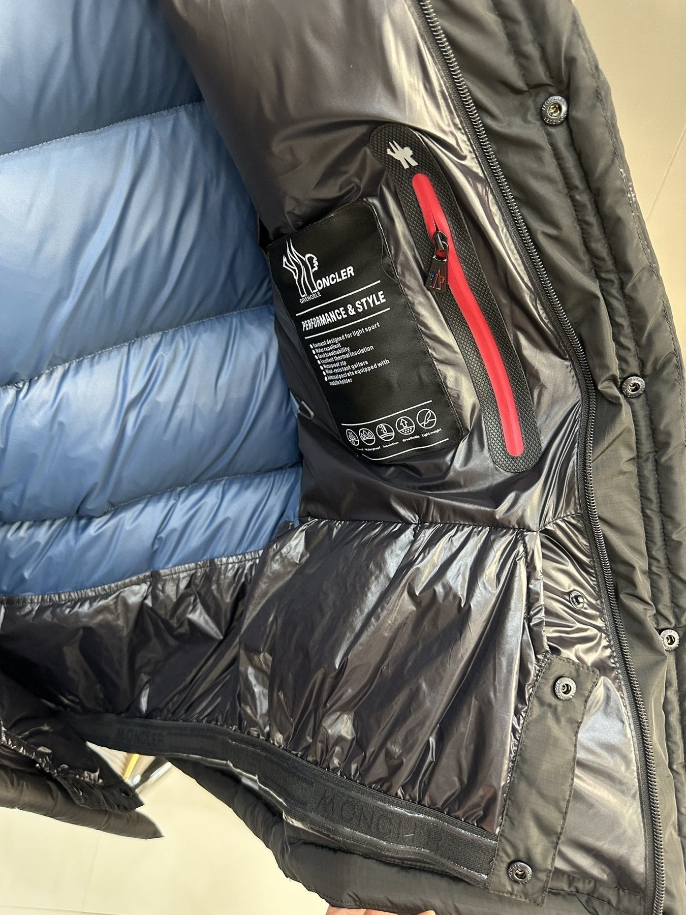 Moncler Hooded Quilted Puffer Coat — neck_label