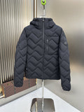 Moncler Chevron-Quilted Hooded Puffer Coat — hero