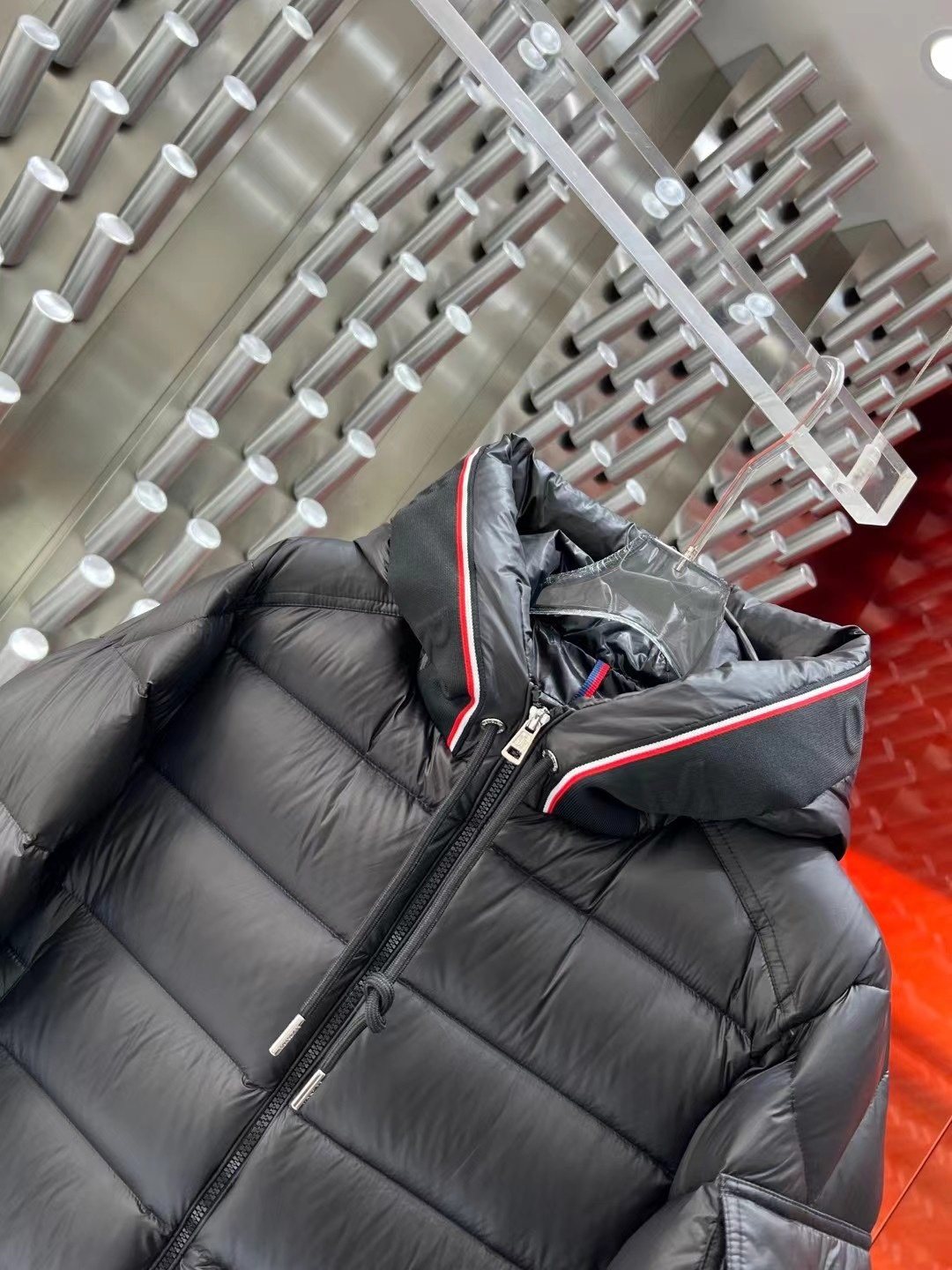 Moncler Hooded Quilted Puffer Coat — detail