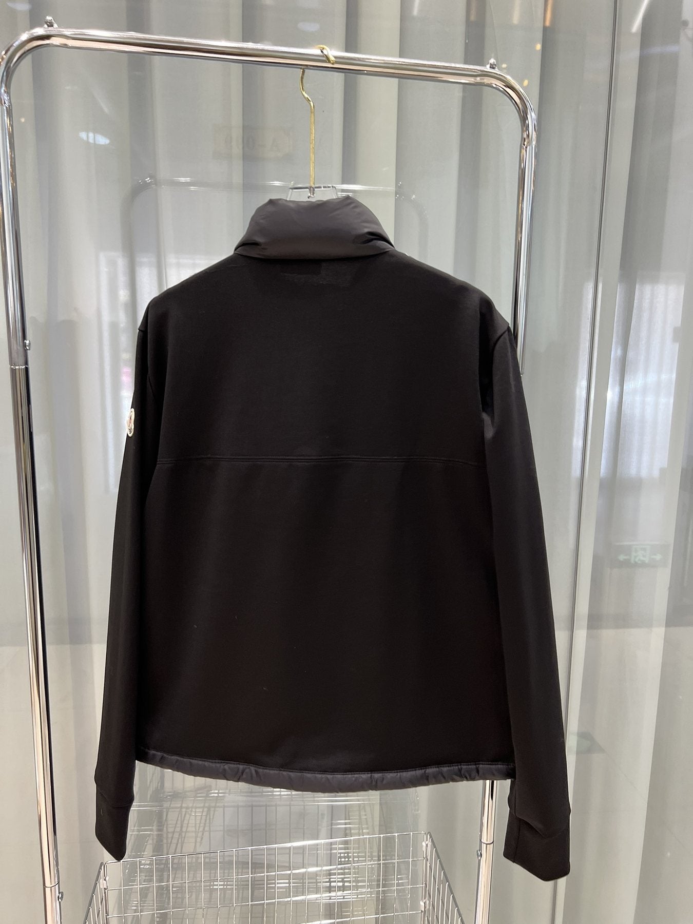 Moncler Quilted Front Knit Jacket — back
