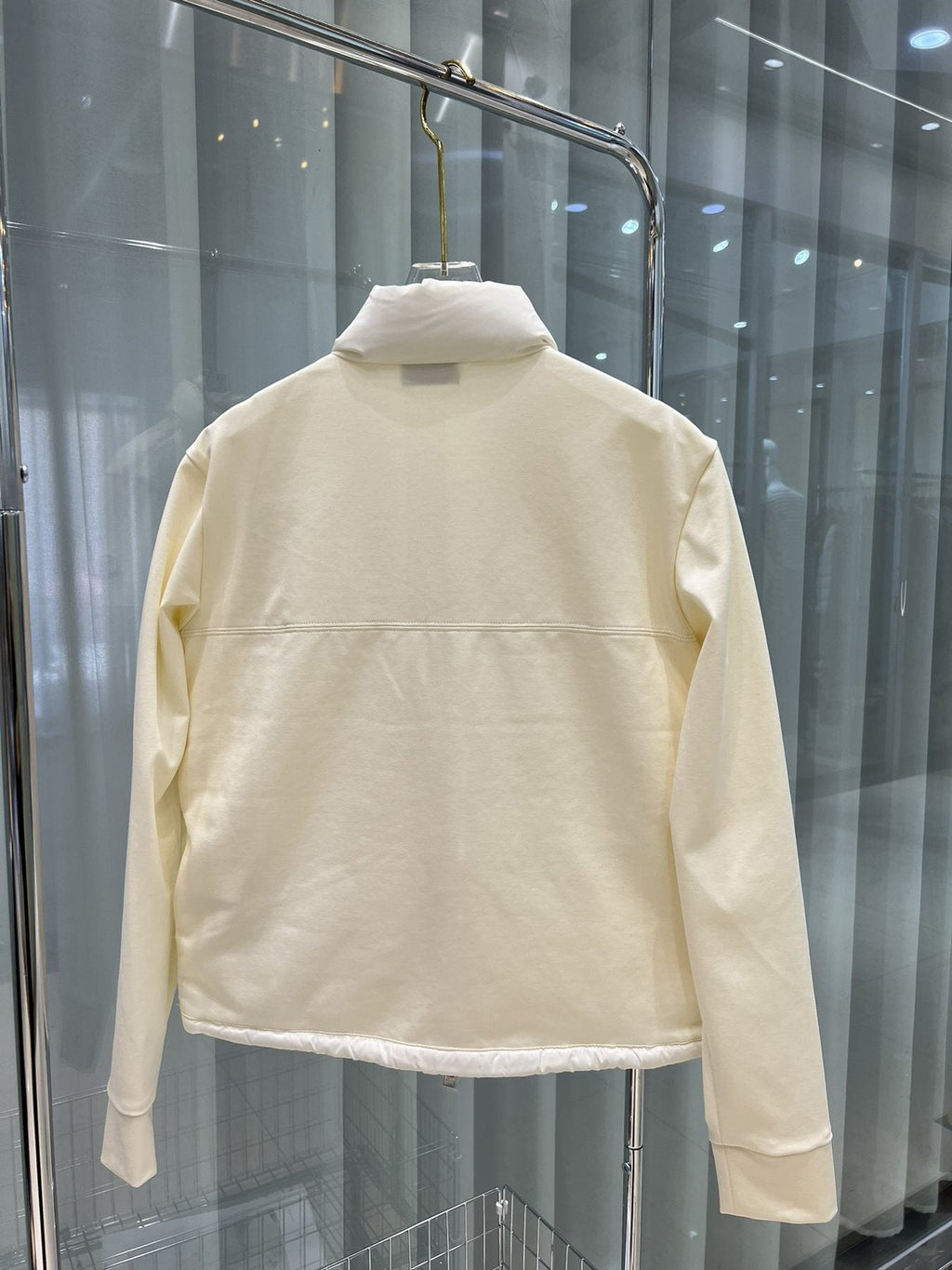 Moncler Quilted Front Knit Jacket — back