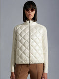 Moncler Diamond-Quilted Knit Sleeve Jacket — hero