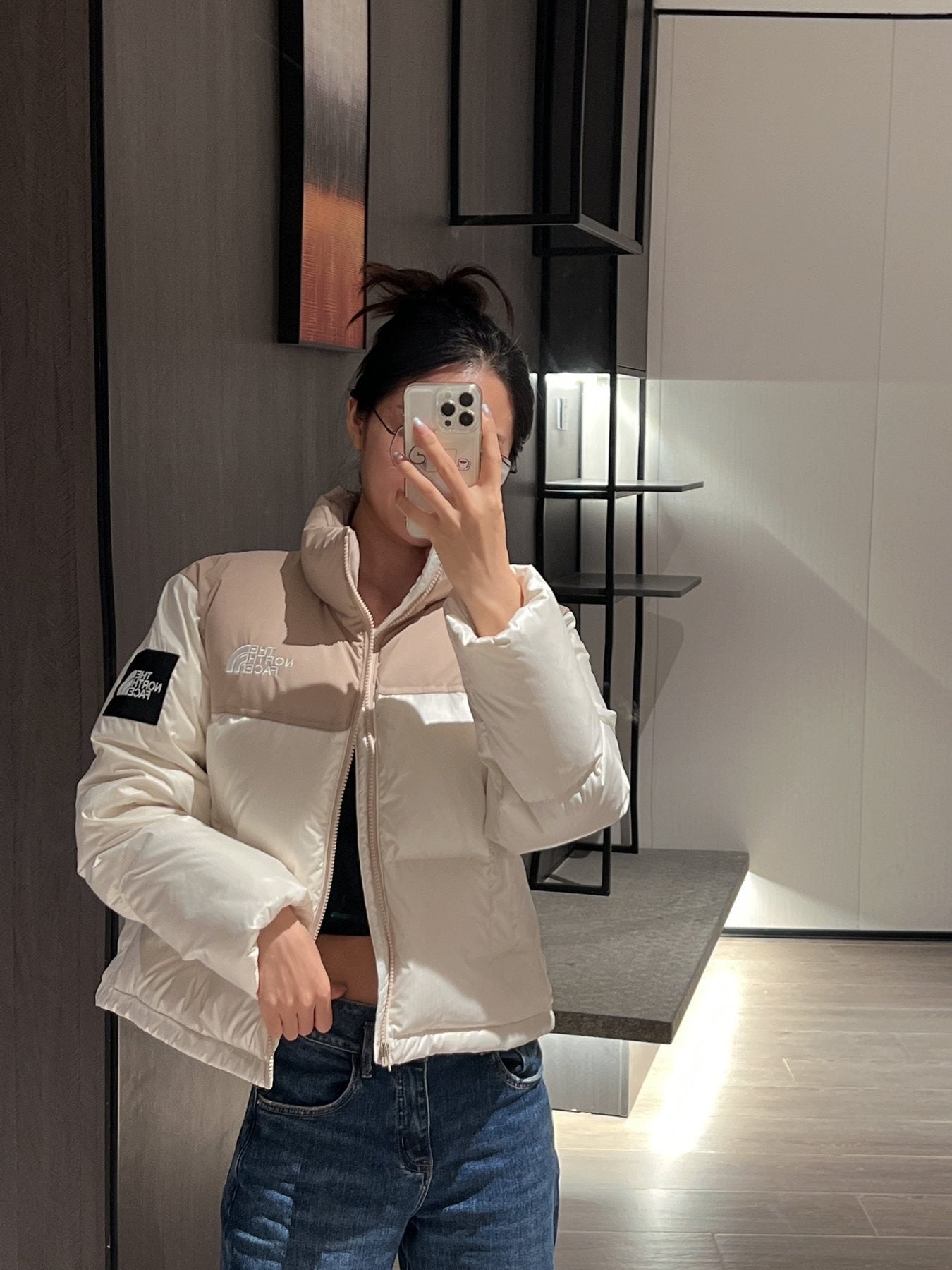 The North Face Women's Cropped Quilted Puffer Jacket — context