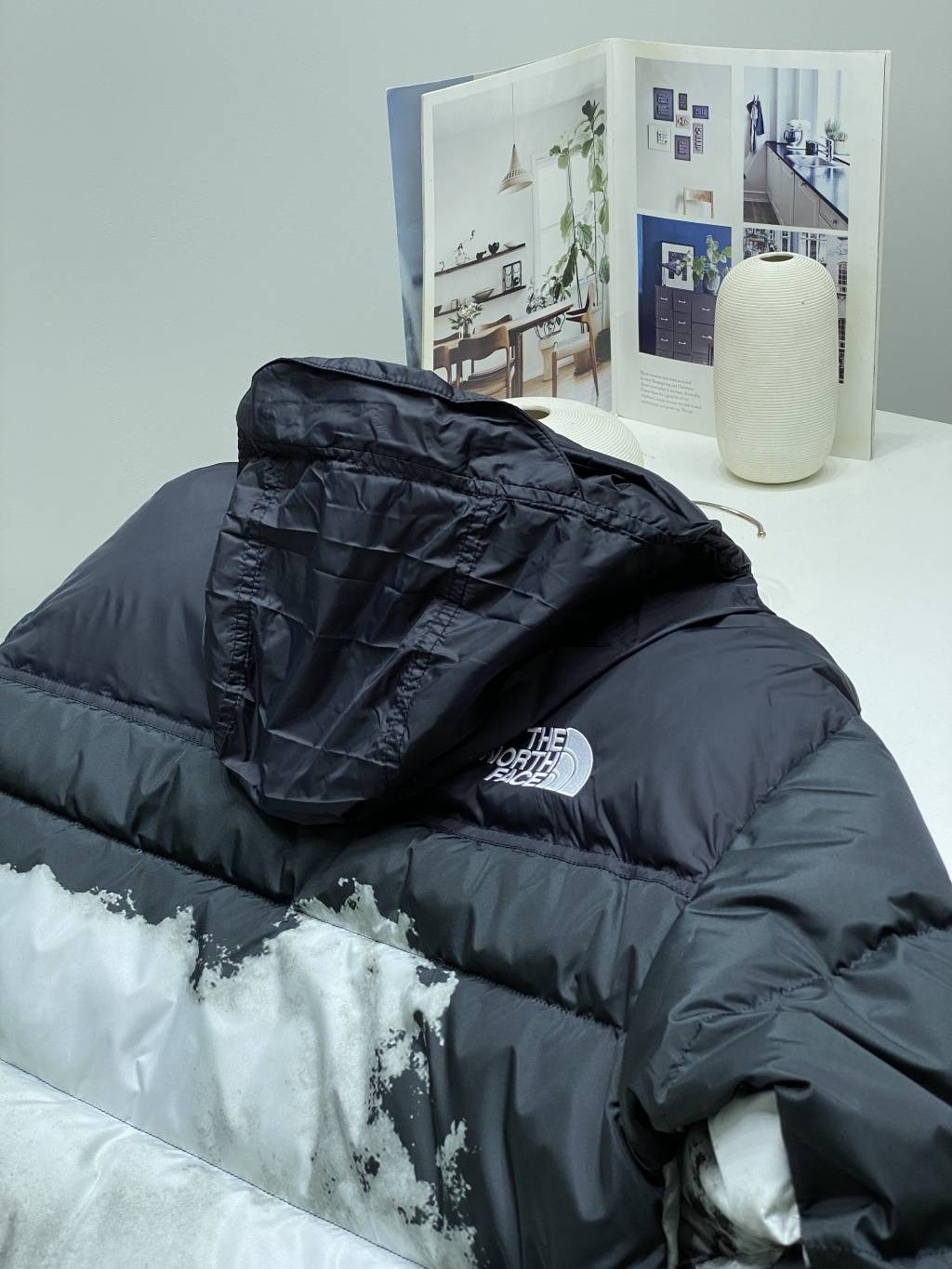 The North Face 1992 Abstract Panel Puffer Jacket — back