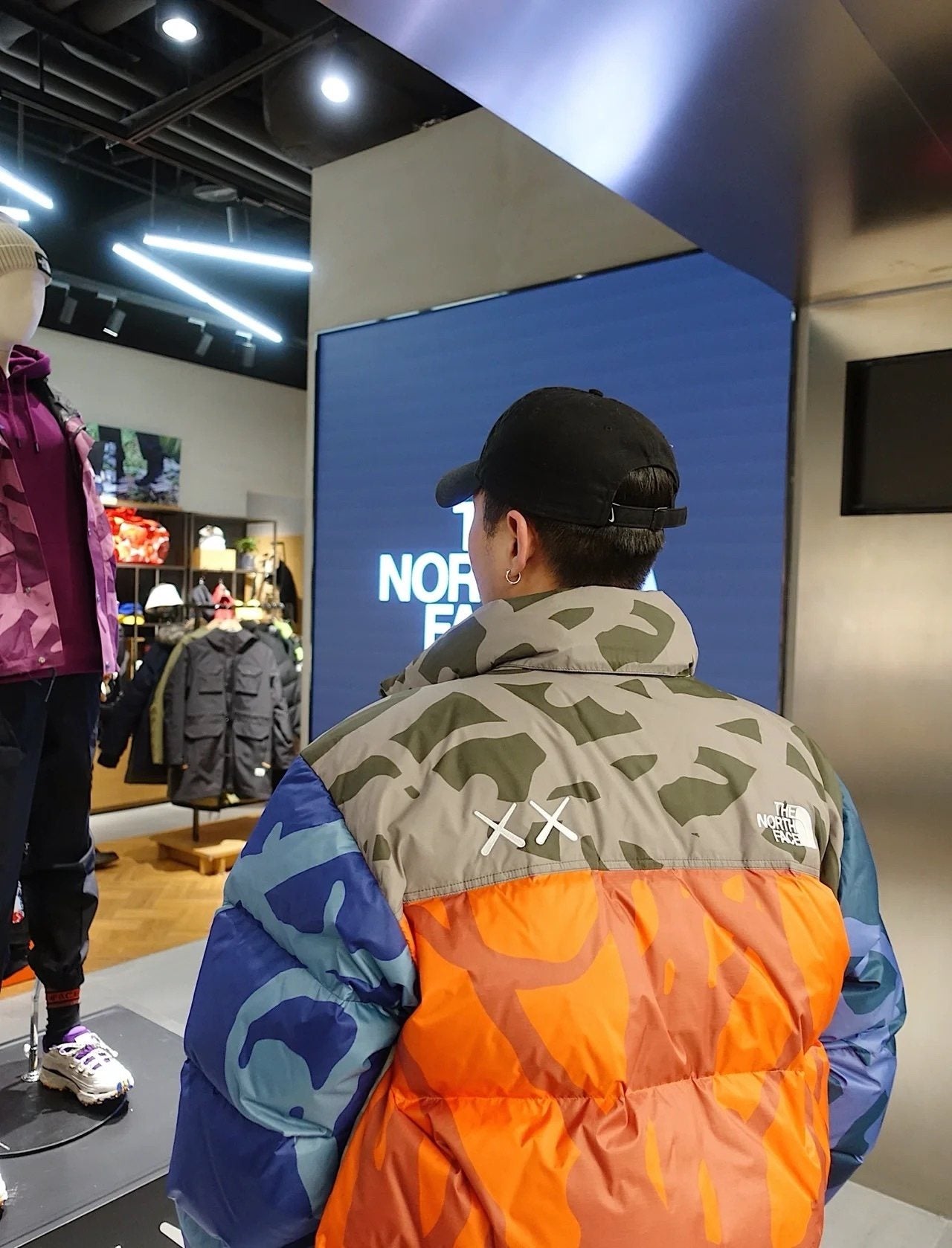 The North Face Camouflage Puffer Jacket — model