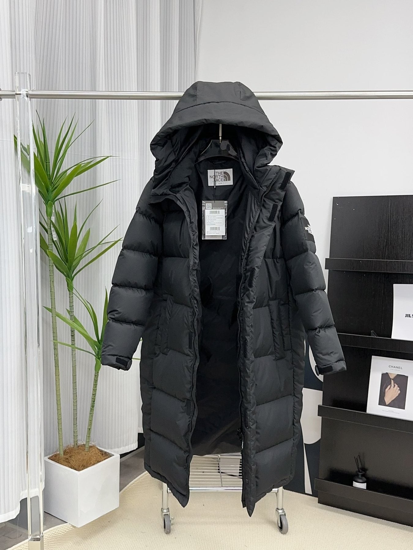 The North Face Longline Hooded Puffer Jacket — front