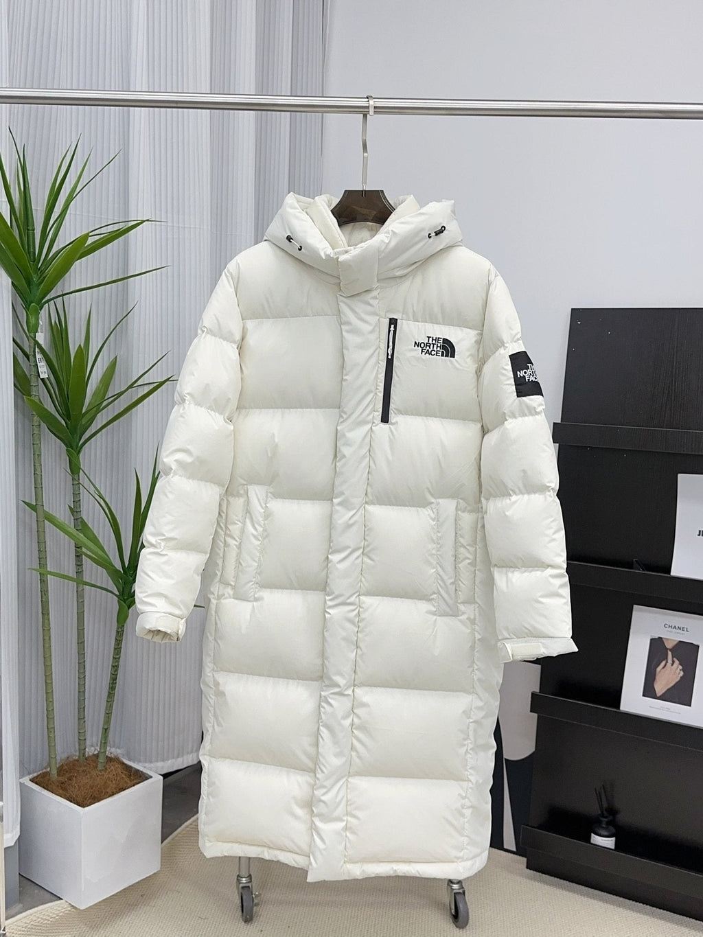 The North Face Longline Hooded Puffer Jacket — hero