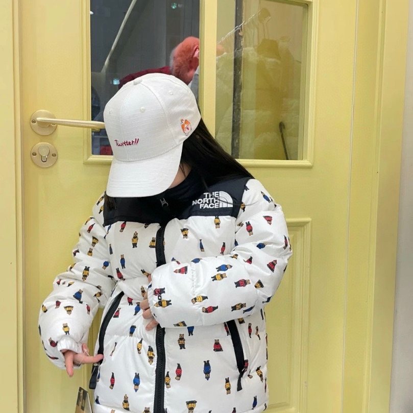 The North Face Kids' Color-Block Down Jacket — model